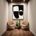 Quadro Canvas Orgânico Shape Preto e Branco