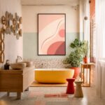 Quadro Canvas Rosa Minimalista