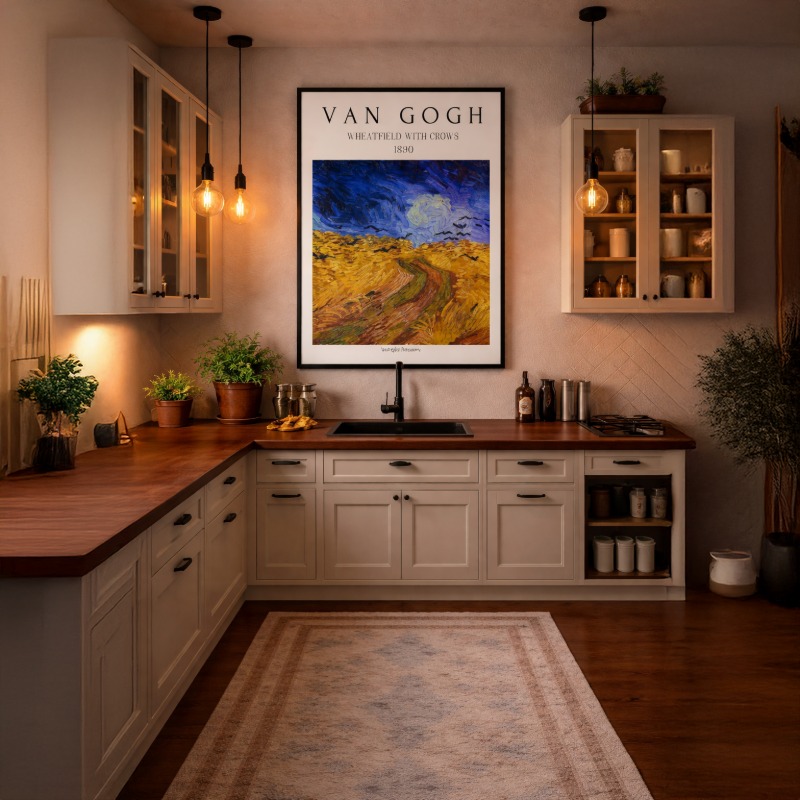 Quadro Canvas Van Gogh E Wheatfield With Crows