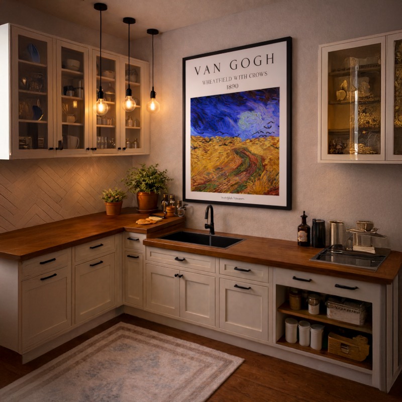 Quadro Canvas Van Gogh E Wheatfield With Crows