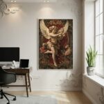 Quadro Decorativo Anjo Cupido - 70x50cm
