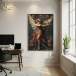 Quadro Decorativo Anjo Cupido Arte - 70x50cm