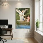 Quadro Decorativo Anjo Das Crianças - 70x50cm