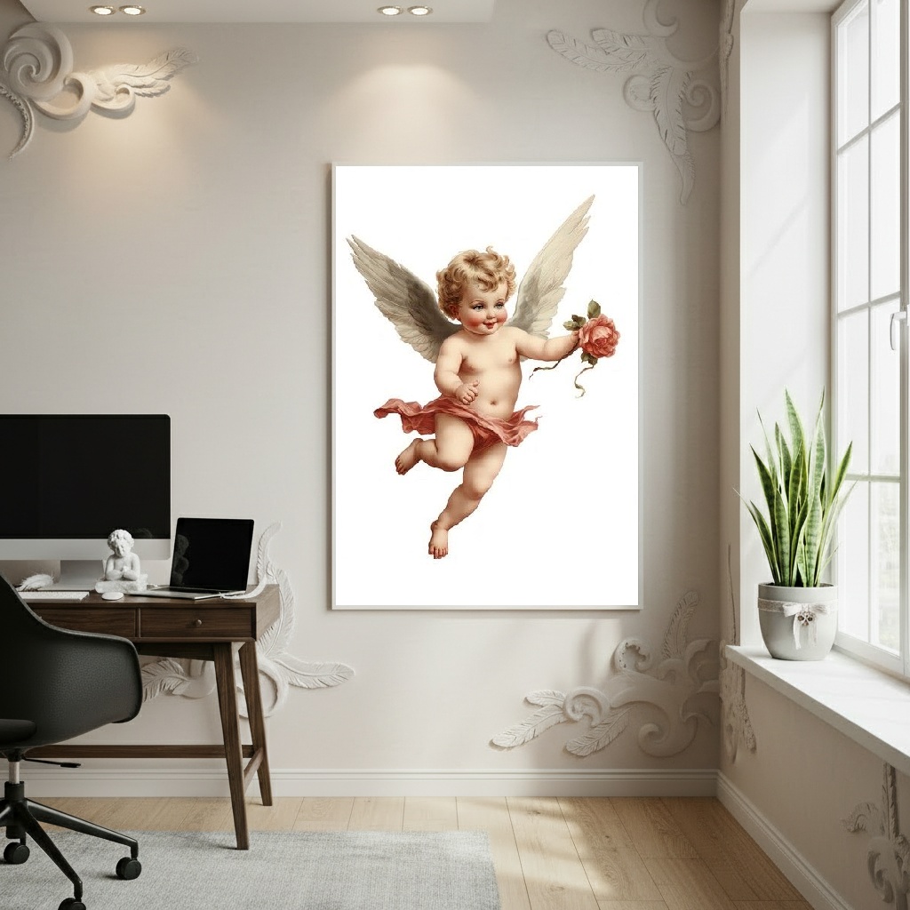 Quadro Decorativo Anjo Do Amor - 70x50cm