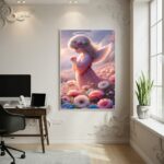 Quadro Decorativo Anjo Do Jardim - 70x50cm