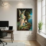 Quadro Decorativo Anjo Guardião - 70x50cm