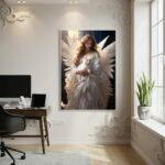 Quadro Decorativo Anjo Protetor - 70x50cm
