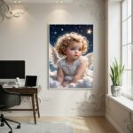 Quadro Decorativo Anjo Sereno - 70x50cm