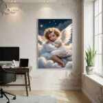 Quadro Decorativo Anjo Tímido - 70x50cm