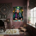 Quadro Decorativo Cigana Anciã - 70x50cm