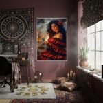 Quadro Decorativo Cigana Do Fogo - 70x50cm