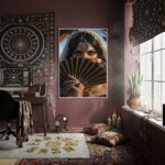 Quadro Decorativo Cigana Em Ouro - 70x50 cm
