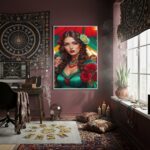 Quadro Decorativo Cigana Esmeralda Arte - 70x50cm