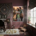 Quadro Decorativo Ciganos Ao Pôr Do Sol - 70x50 cm