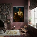 Quadro Decorativo Homem Cigano De Cavalo - 70x50cm