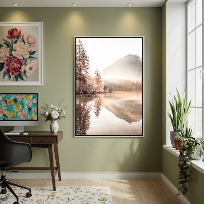 Quadro Decorativo Natureza Branca - 70x50cm