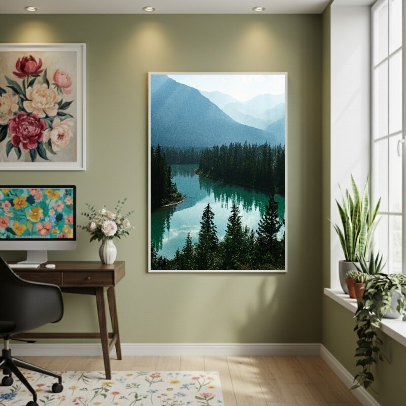 Quadro Decorativo Natureza Verde - 70x50cm