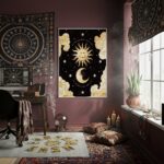 Quadro Decorativo Permita Sol E Lua - 70x50cm