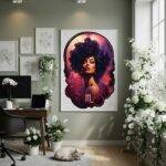 Quadro Decorativo Signo De Escorpião - 70x50cm