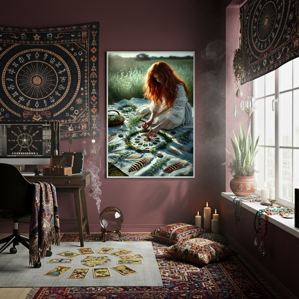 Quadro Decorativo Teia Da Vida - 70x50 cm
