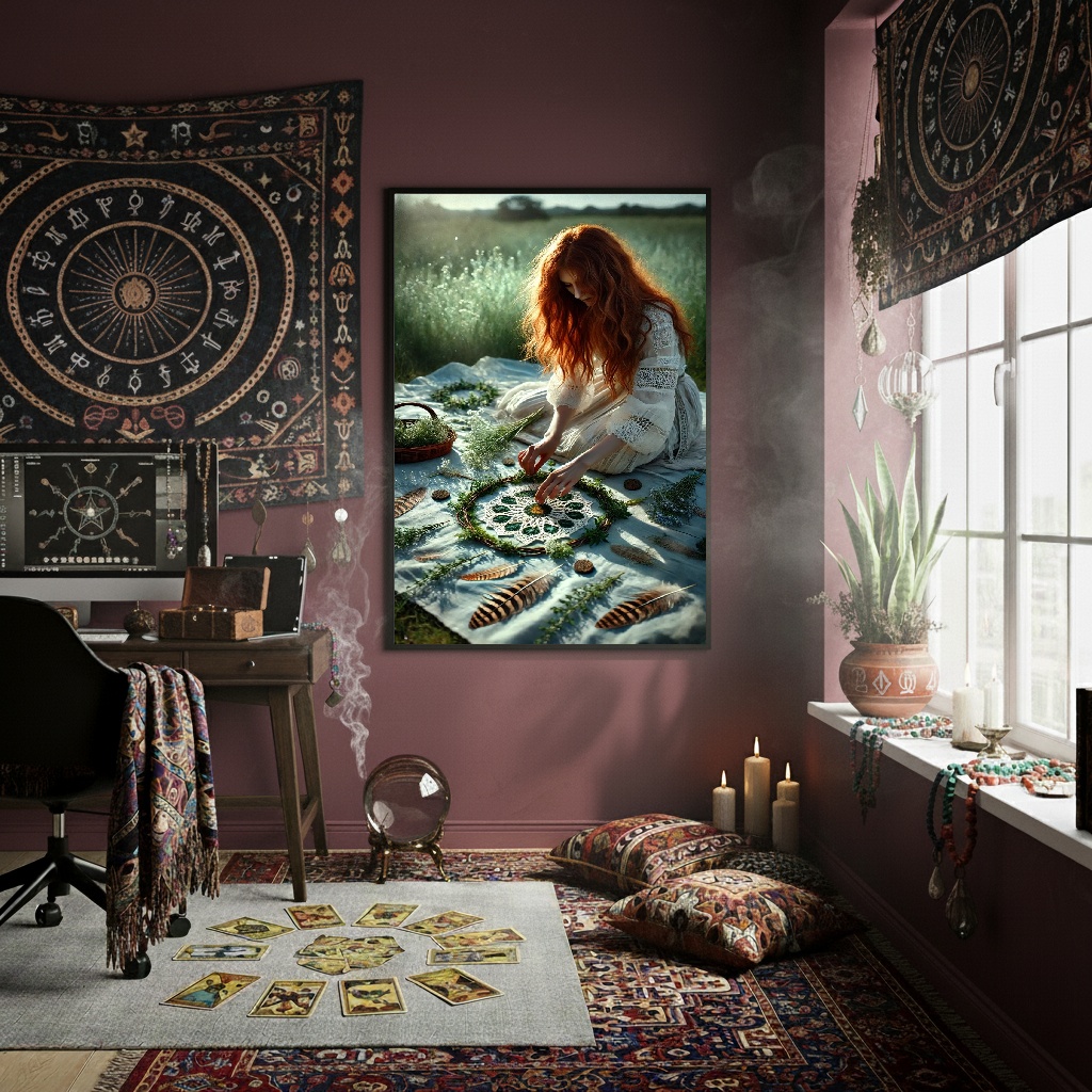 Quadro Decorativo Teia Da Vida - 70x50 cm