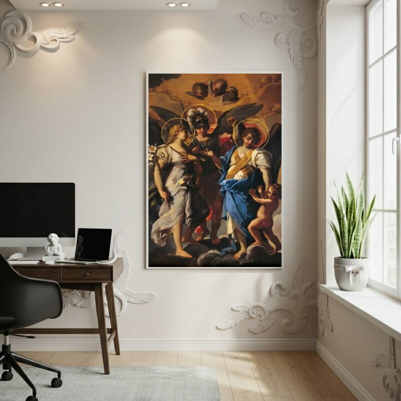 Quadro Decorativo Três Arcanjos - 70x50 cm
