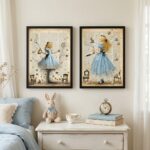 Kit 2 Quadros Decorativos Vintage Alice