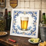 Quadro Bar Boteco Copo Cerveja - 33x33 Cm