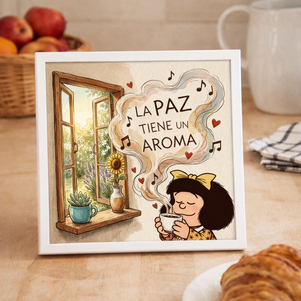 Quadro Café Aroma- 33x33 cm