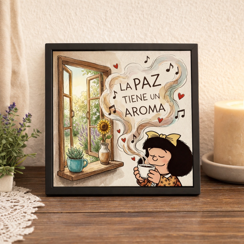 Quadro Café Aroma- 33x33 cm