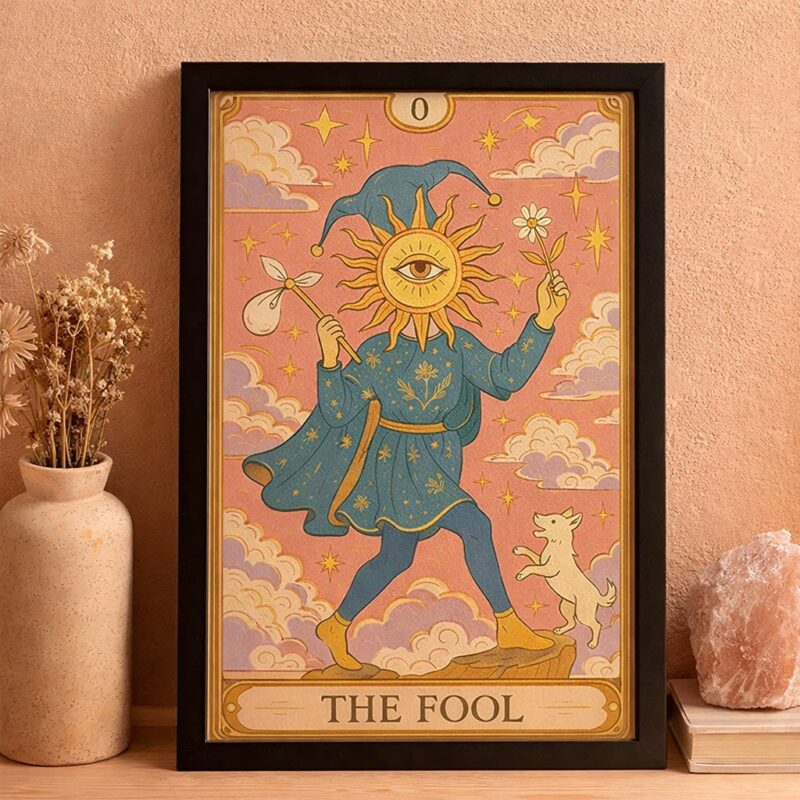 Quadro Carta Tarot Vintage O Louco - Sol