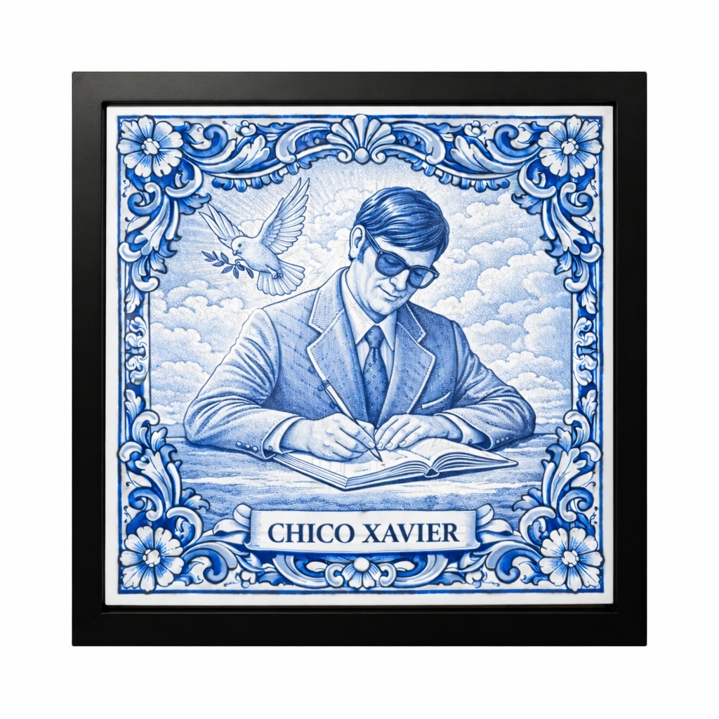 Quadro Chico Xavier - 33x33 Cm