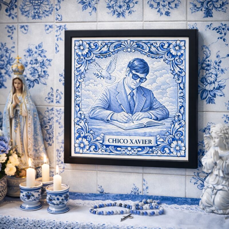 Quadro Chico Xavier - 33x33 Cm