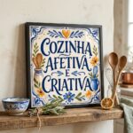 Quadro Cozinha Afetiva e Criativa - 33x33 Cm