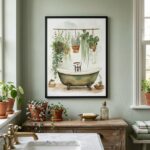Quadro Decorativo Banheiro Plantinhas