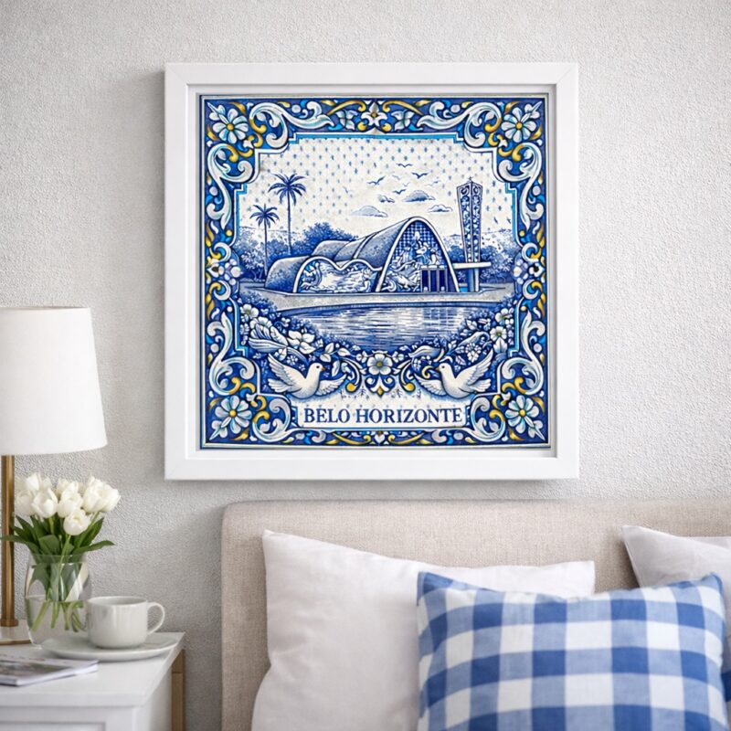 Quadro Decorativo Belo Horizonte - 33x33 Cm