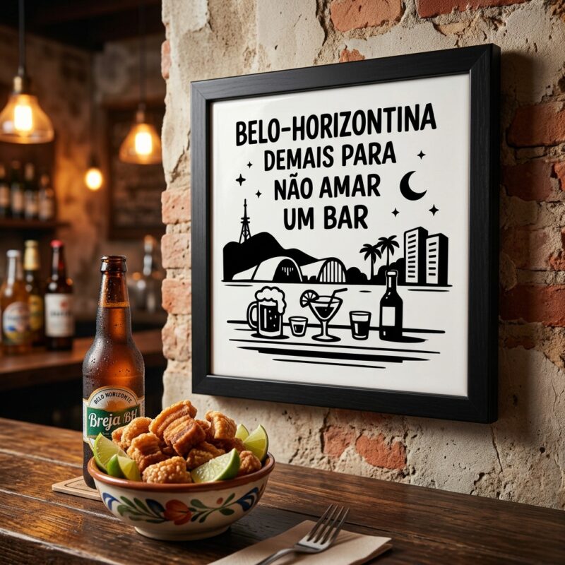Quadro Decorativo Belo-Horizontina - 33x33 Cm