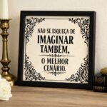 Quadro Decorativo Frase Otimista - 33x33 Cm