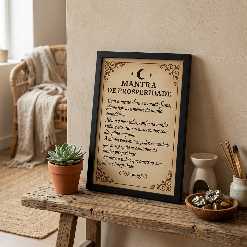 Quadro Decorativo Mantra da Prosperidade