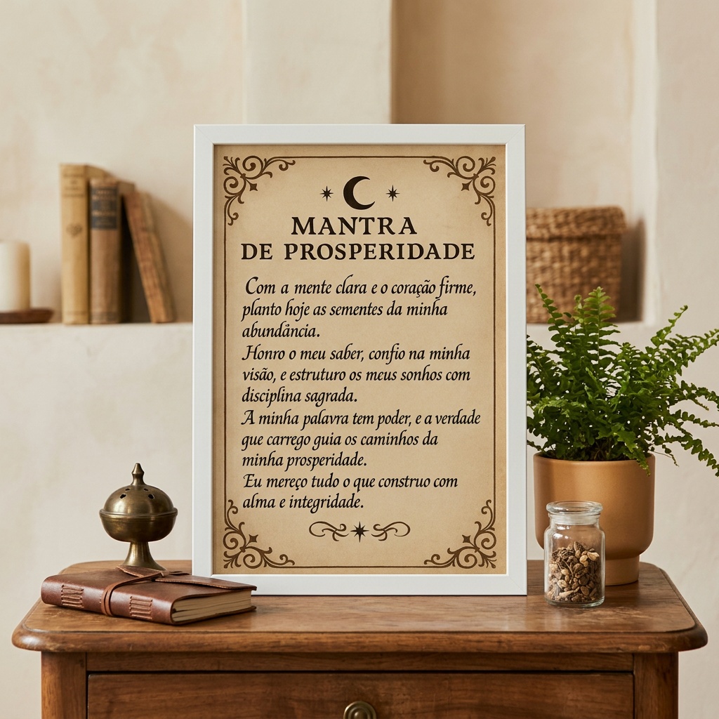 Quadro Decorativo Mantra da Prosperidade