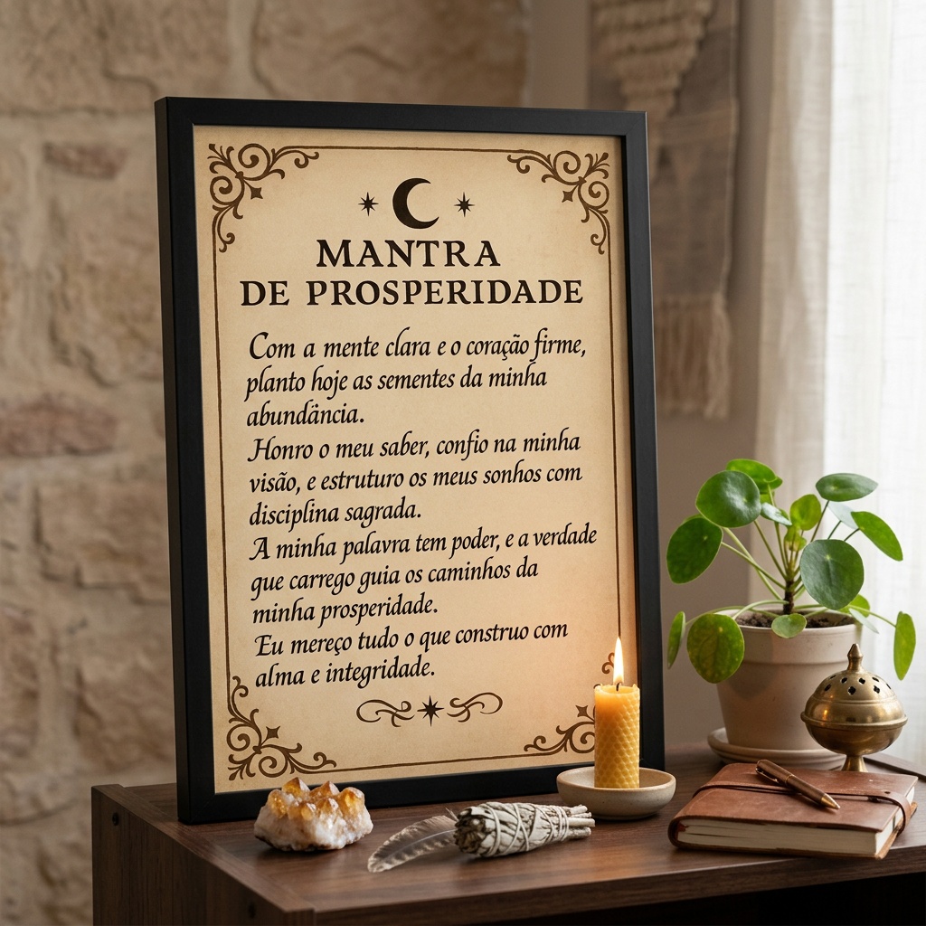 Quadro Decorativo Mantra da Prosperidade