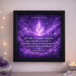 Quadro Eu Sou a Chama Violeta - 33x33 Cm