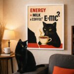 Quadro Fórmula Café Com Leite Gatinho