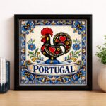 Quadro Galo de Barcelos Portugal - 33x33 Cm