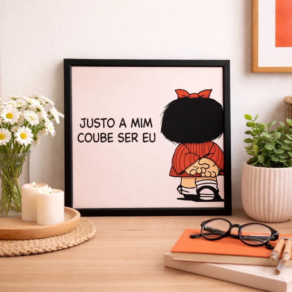 Quadro Justo a Mim Coube Ser Eu - 33x33 Cm