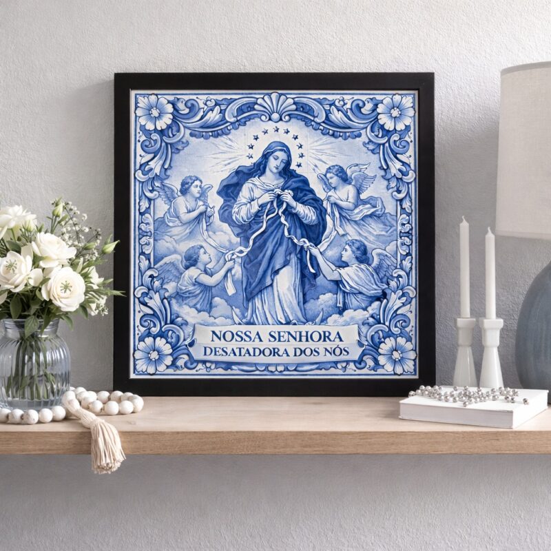 Quadro Nossa Senhora Desatadora Dos Nós - 33x33 Cm