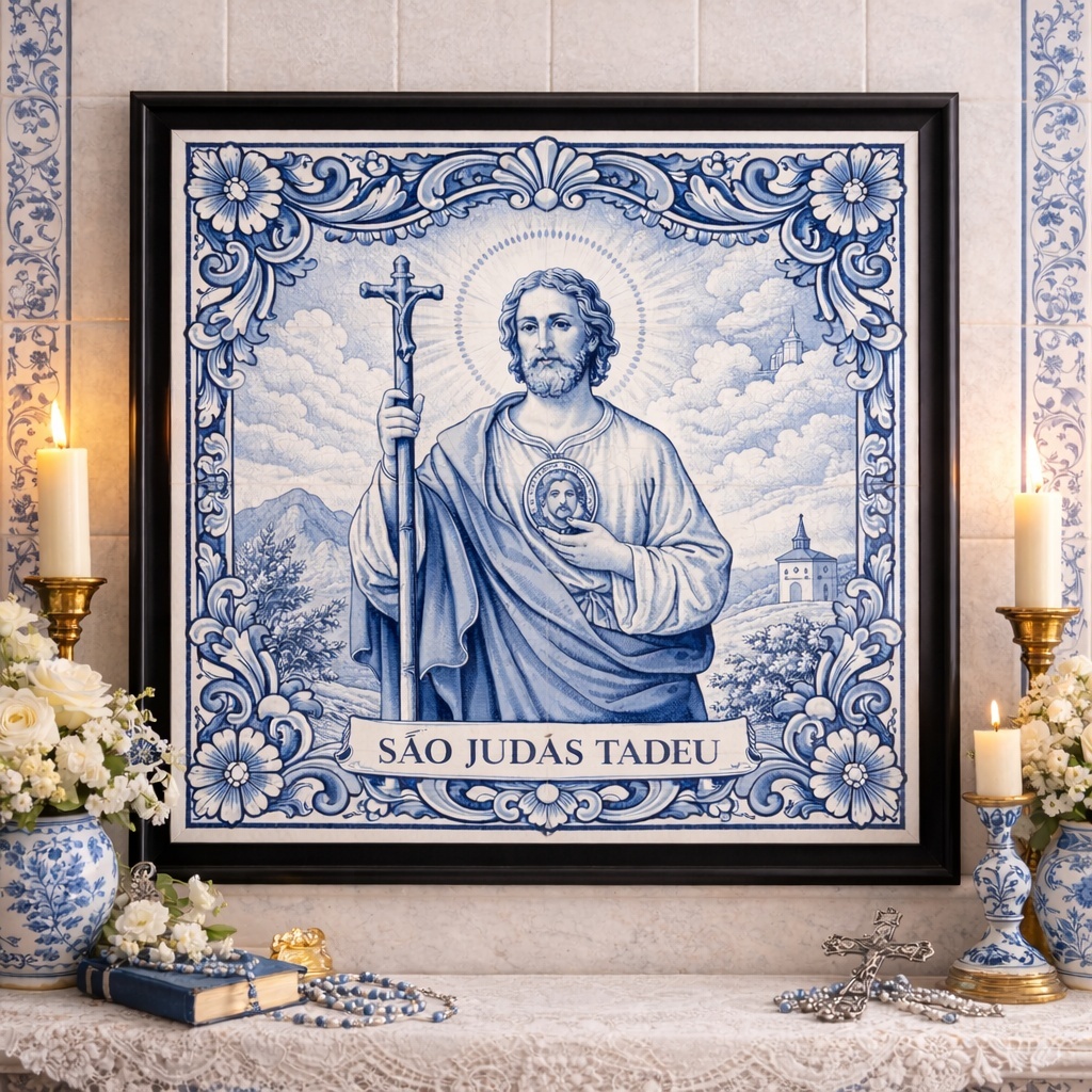 Quadro São Judas Tadeu - 33x33 Cm