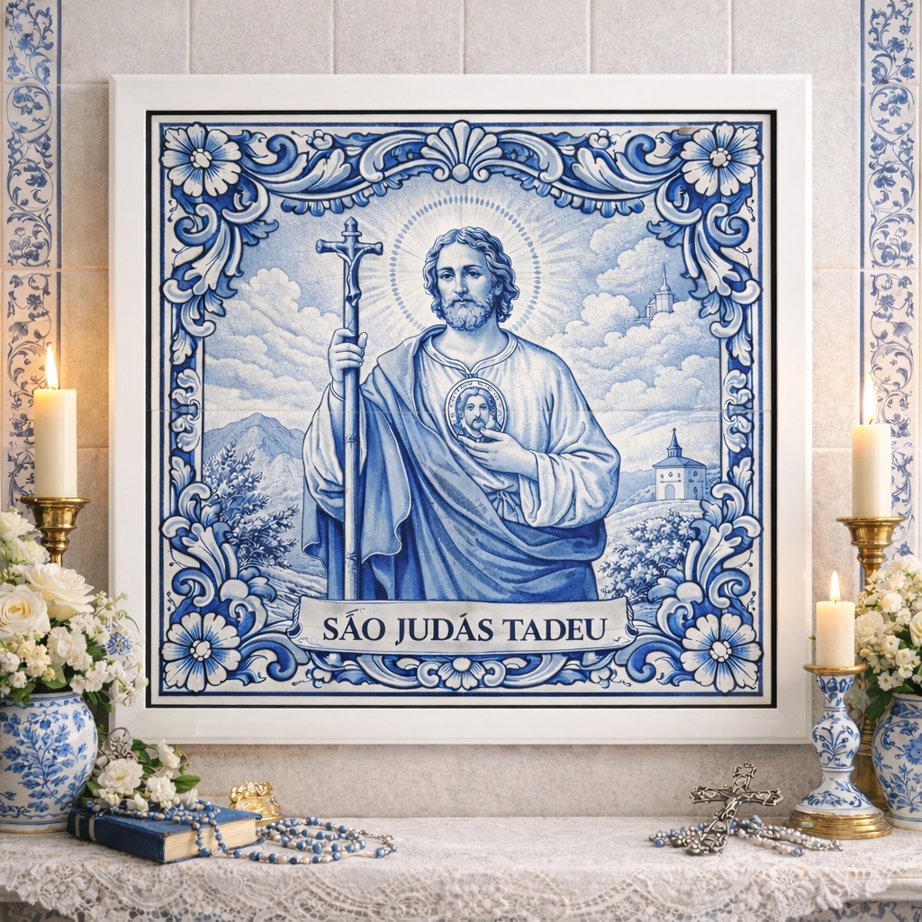 Quadro São Judas Tadeu - 33x33 Cm