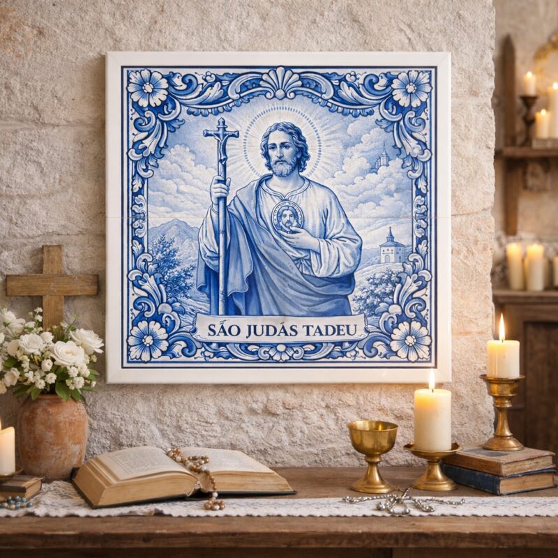 Quadro São Judas Tadeu - 33x33 Cm