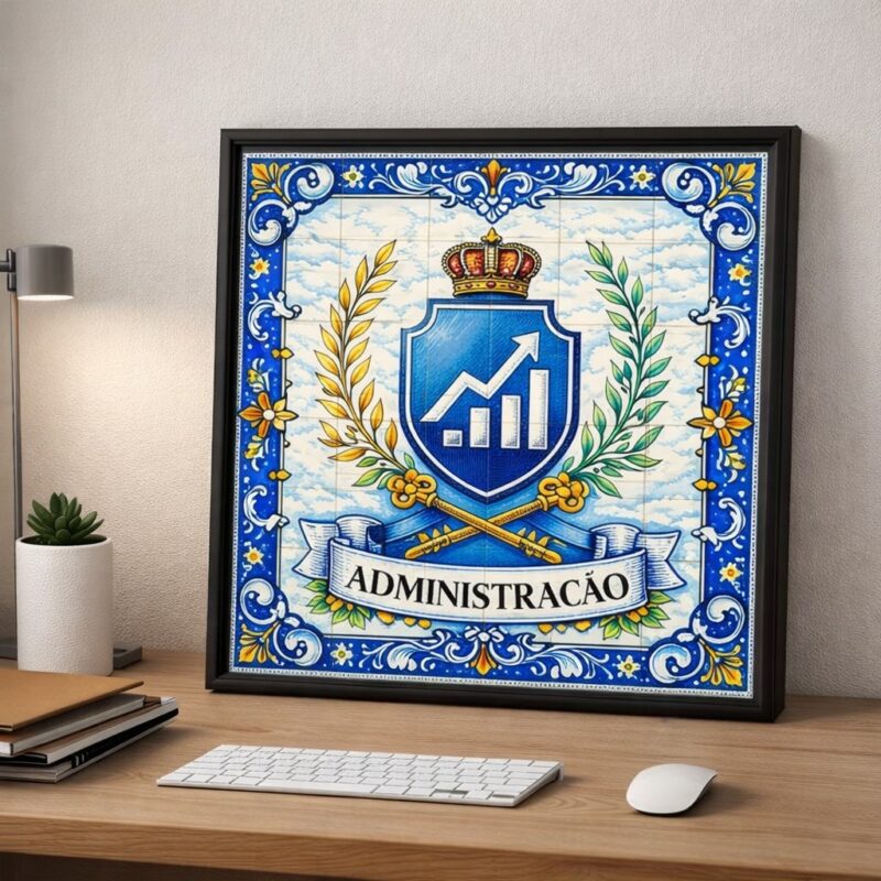 Quadro Símbolo Administração - 33x33 Cm